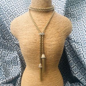 Twin Tassel Necklace